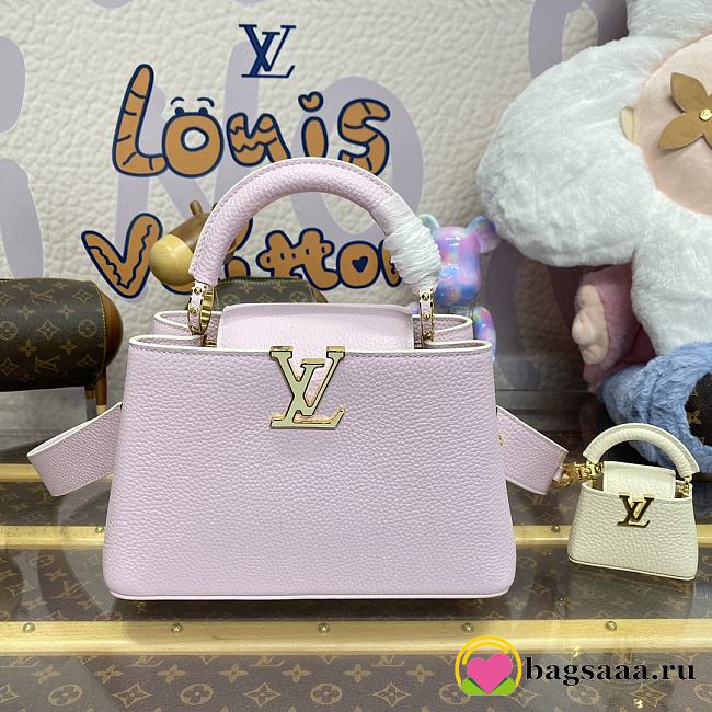 Bagsaaa Louis Vuitton M24120 Capucines BB Light Pink - 26.5 x 17.5 x 9 cm - 1