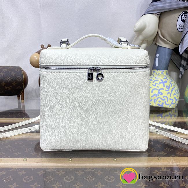 Bagsaaa Loro Piana White Extra Pocket Bag - 21x23.5x8 cm - 1