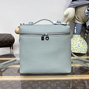 Bagsaaa Loro Piana Light Blue Extra Pocket Bag - 21x23.5x8 cm - 1