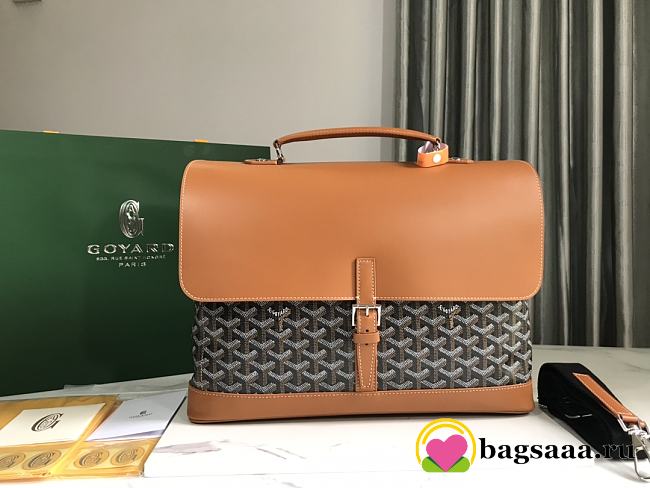 Bagsaaa Goyard Citadin PM Messenger Bag Black & Brown - 33 x 9 x 38 cm - 1