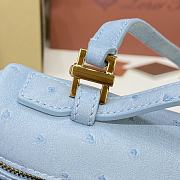 Bagsaaa Loro Piana Extra Pocket L27 Light Blue Ostrich - 16x27x10 cm - 4