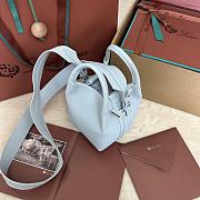 Bagsaaa Loro Piana Micro Bale Bag Light Blue - 13 x 13 x 16 cm - 3