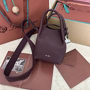 Bagsaaa Loro Piana Micro Bale Bag Burgundy - 13 x 13 x 16 cm - 1