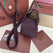 Bagsaaa Loro Piana Micro Bale Bag Burgundy - 13 x 13 x 16 cm - 2