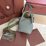 Bagsaaa Loro Piana Micro Bale Bag Olive Green - 13 x 13 x 16 cm - 1