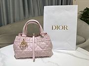 Bagsaaa Small Dior Toujours Bag Pale Pink Macrocannage Calfskin - 23 x 14 x 12 cm - 1