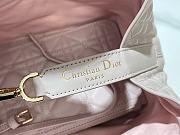 Bagsaaa Small Dior Toujours Bag Pale Pink Macrocannage Calfskin - 23 x 14 x 12 cm - 3