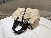 Bagsaaa Small Dior Toujours Bag Rope Beige and Black Macrocannage Calfskin - 23 x 14 x 12 cm - 4