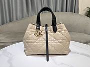 Bagsaaa Small Dior Toujours Bag Rope Beige and Black Macrocannage Calfskin - 23 x 14 x 12 cm - 3