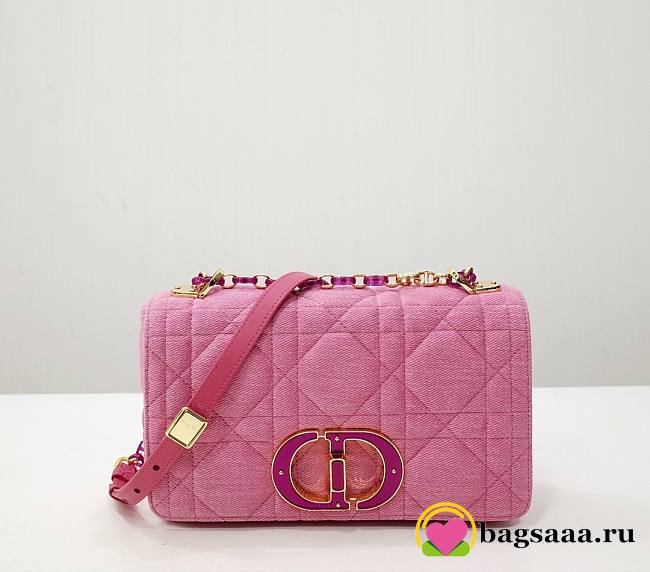 Bagsaaa Dior Caro Bag Pink - 25.5x15.5x8cm - 1