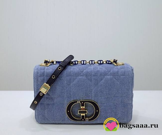 Bagsaaa Dior Caro Bag Blue - 25.5x15.5x8cm - 1