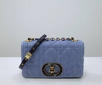 Bagsaaa Dior Caro Bag Blue - 25.5x15.5x8cm