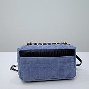 Bagsaaa Dior Caro Bag Blue - 25.5x15.5x8cm - 4