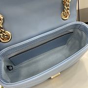 Bagsaaa Gucci GG Marmont Mini Shoulder Bag Blue 446744 - 22cm - 2