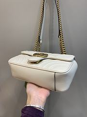 Bagsaaa Gucci GG Marmont Mini Shoulder Bag White 46744 - 22cm - 3