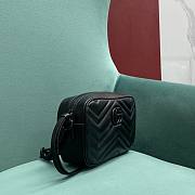 Bagsaaa Gucci GG Marmont Mini Shoulder Bag Full Black 448065 - 18cm - 4