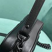 Bagsaaa Gucci GG Marmont Mini Shoulder Bag Full Black 448065 - 18cm - 2