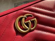 Bagsaaa Gucci GG Marmont Mini Shoulder Bag Red 448065 - 18cm - 3