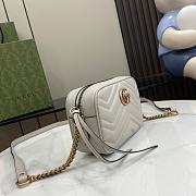 Bagsaaa Gucci GG Marmont Mini Shoulder Bag Light Gray 448065 - 18cm - 3