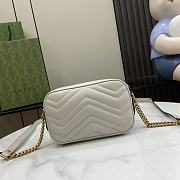 Bagsaaa Gucci GG Marmont Mini Shoulder Bag Light Gray 448065 - 18cm - 2