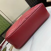 Bagsaaa Gucci GG Marmont Small Shoulder Bag 447632 Red - 24 x 13 x 7cm - 4