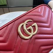 Bagsaaa Gucci GG Marmont Small Shoulder Bag 447632 Red - 24 x 13 x 7cm - 2