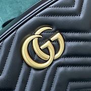 Bagsaaa Gucci GG Marmont Small Shoulder Bag 447632 Black & Gold - 24 x 13 x 7cm - 4