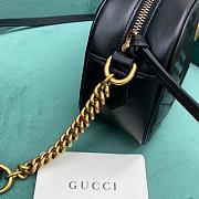 Bagsaaa Gucci GG Marmont Small Shoulder Bag 447632 Black & Gold - 24 x 13 x 7cm - 2