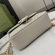 Bagsaaa Gucci GG Marmont Mini Top Handle Bag 811238 Light Gray - 17x13x6cm - 3