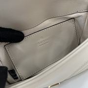 Bagsaaa Gucci GG Marmont Mini Top Handle Bag 811238 Light Gray - 17x13x6cm - 2