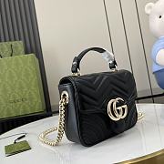 Bagsaaa Gucci GG Marmont Mini Top Handle Bag 811238 Black - 17x13x6cm - 3