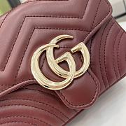 Bagsaaa Gucci GG Marmont Mini Top Handle Bag 811238 Red - 17x13x6cm - 3