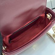 Bagsaaa Gucci GG Marmont Mini Top Handle Bag 811238 Red - 17x13x6cm - 2