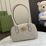 Bagsaaa Gucci GG Marmont Small Top Handle Bag 795199 Light Gray - 25.5x15.5x6.5cm - 1