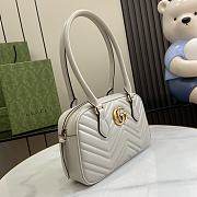 Bagsaaa Gucci GG Marmont Small Top Handle Bag 795199 Light Gray - 25.5x15.5x6.5cm - 4