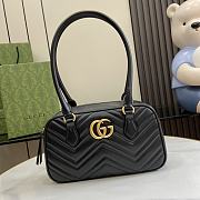 Bagsaaa Gucci GG Marmont Small Top Handle Bag 795199 Black - 25.5x15.5x6.5cm - 1