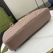 Bagsaaa Gucci Marmont Medium Top Handle Bag 795218 Dusty Pink - 35.5x16.5x7cm - 4