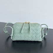 Bagsaaa Bottega Veneta Intrecciato Concert Pouch sauge color - 18.5*11.5*8.5 cm - 1