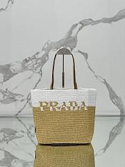 Bagsaaa Prada Logo Raffia Tote Bag - 27×26×10cm - 1