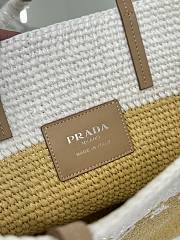 Bagsaaa Prada Logo Raffia Tote Bag - 27×26×10cm - 4