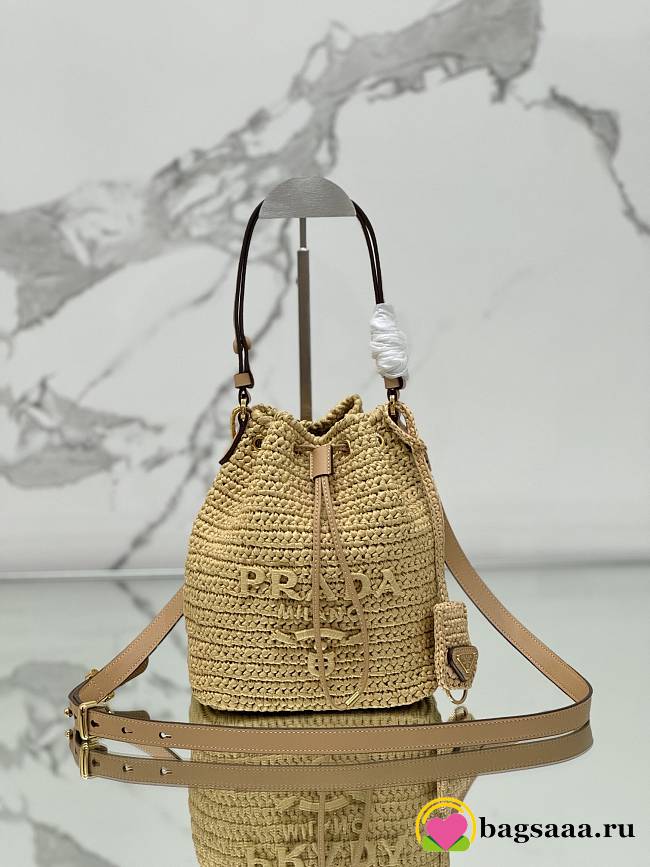 Bagsaaa Prada Crochet and leather mini-bucket bag - 19.5x15.5x10 cm - 1