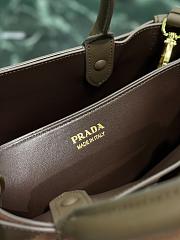 Bagsaaa Medium Prada Buckle suede bag with belt dark brown - 32Ｘ23Ｘ11CM - 4