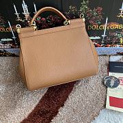 Bagsaaa Dolce&Gabbana Light Brown Sicily Handbag - 25x20X12cm - 4