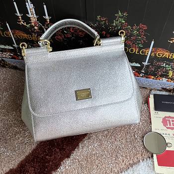 Bagsaaa Dolce&Gabbana Silver Sicily Handbag - 25x20X12cm