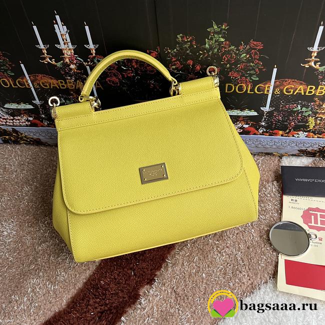 Bagsaaa Dolce&Gabbana Yellow Sicily Handbag - 25x20X12cm - 1