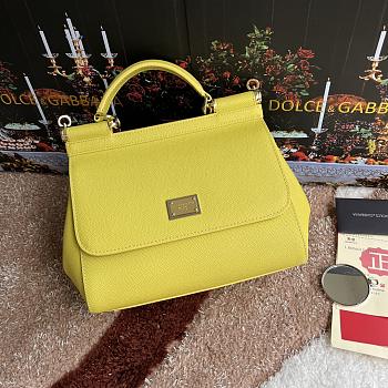 Bagsaaa Dolce&Gabbana Yellow Sicily Handbag - 25x20X12cm