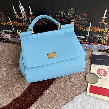 Bagsaaa Dolce&Gabbana Light Blue Sicily Handbag - 25x20X12cm