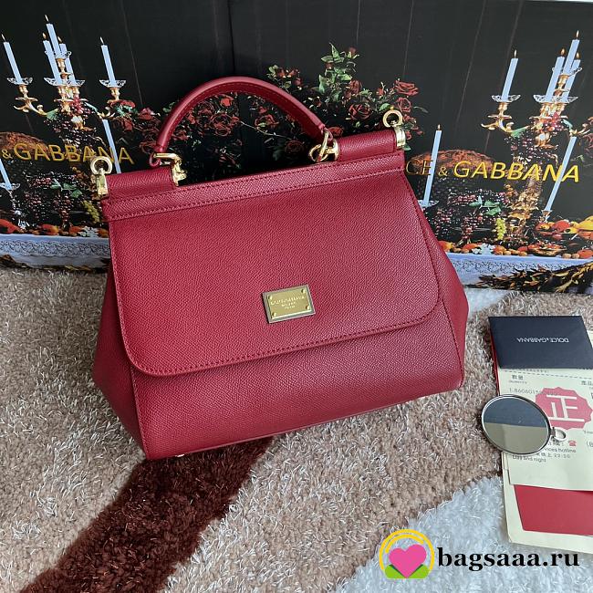 Bagsaaa Dolce&Gabbana Red Sicily Handbag - 25x20X12cm - 1