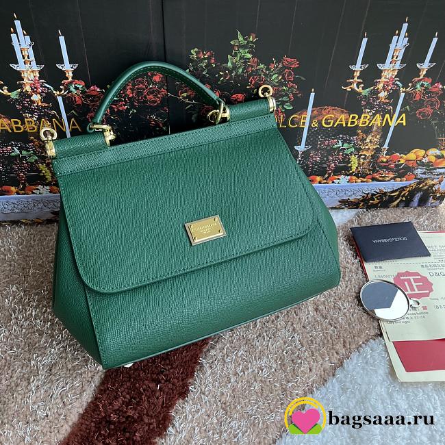 Bagsaaa Dolce&Gabbana Green Sicily Handbag - 25x20X12cm - 1