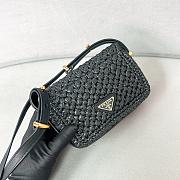 Bagsaaa Prada Crochet and leather shoulder bag black - 16x11x5 cm - 3